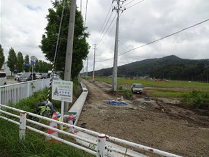 【 愛子バイパスの南側では大規模な開発事業が行われている 】